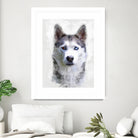 Siberian Husky by Alex Baron on GIANT ART - gray digital painting