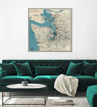 Vintage Map of The Puget Sound (1919) by Adam Shaw on GIANT ART - white photo illustration