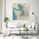 Vintage Map of The Puget Sound (1919) by Adam Shaw on GIANT ART - white photo illustration