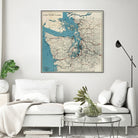 Vintage Map of The Puget Sound (1919) by Adam Shaw on GIANT ART - white photo illustration