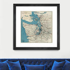 Vintage Map of The Puget Sound (1919) by Adam Shaw on GIANT ART - white photo illustration