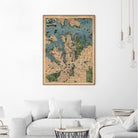 Vintage Map of Sydney Australia (1922) by Adam Shaw on GIANT ART - white photo illustration