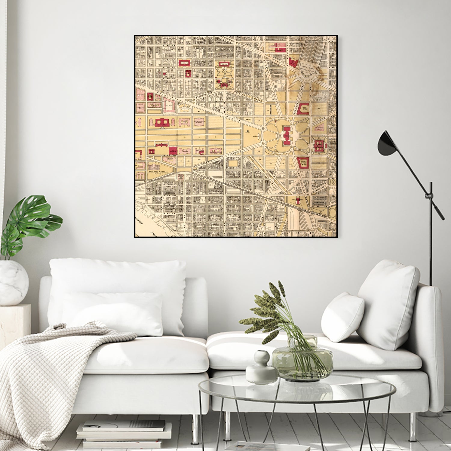 Vintage Map of Washington DC (1917) by Adam Shaw on GIANT ART - white photo illustration