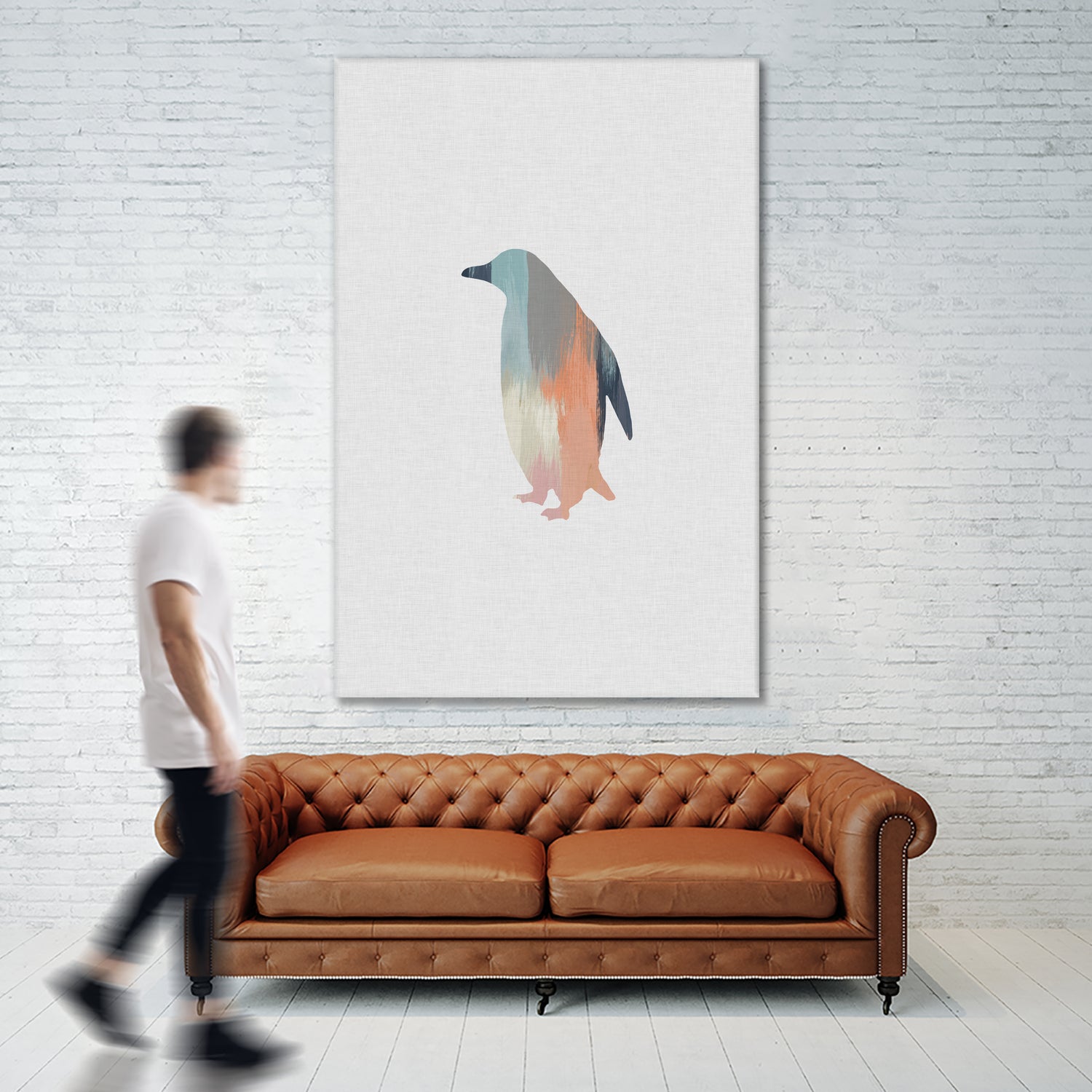 Pastel Penguin by Dana Shek on GIANT ART - white digital painting