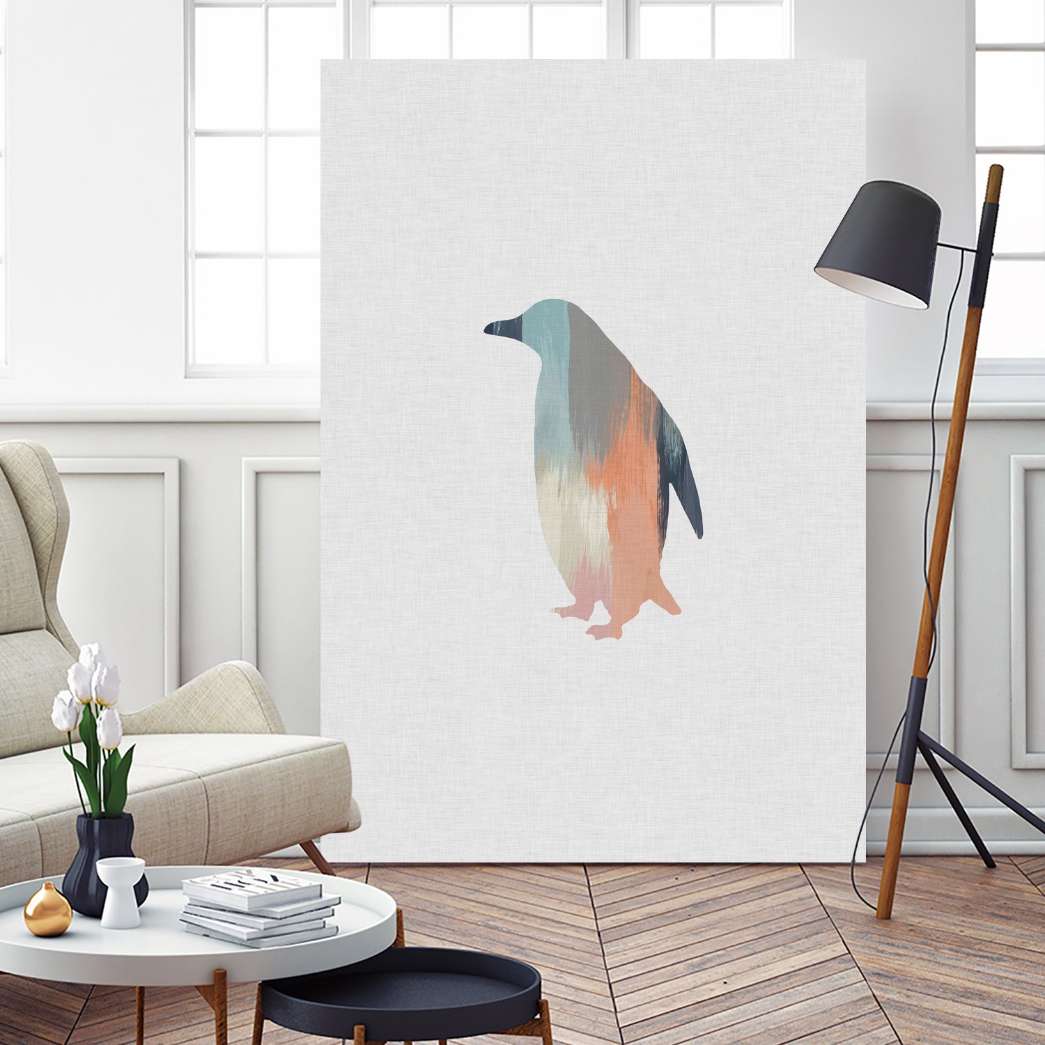 Pastel Penguin by Dana Shek on GIANT ART - white digital painting