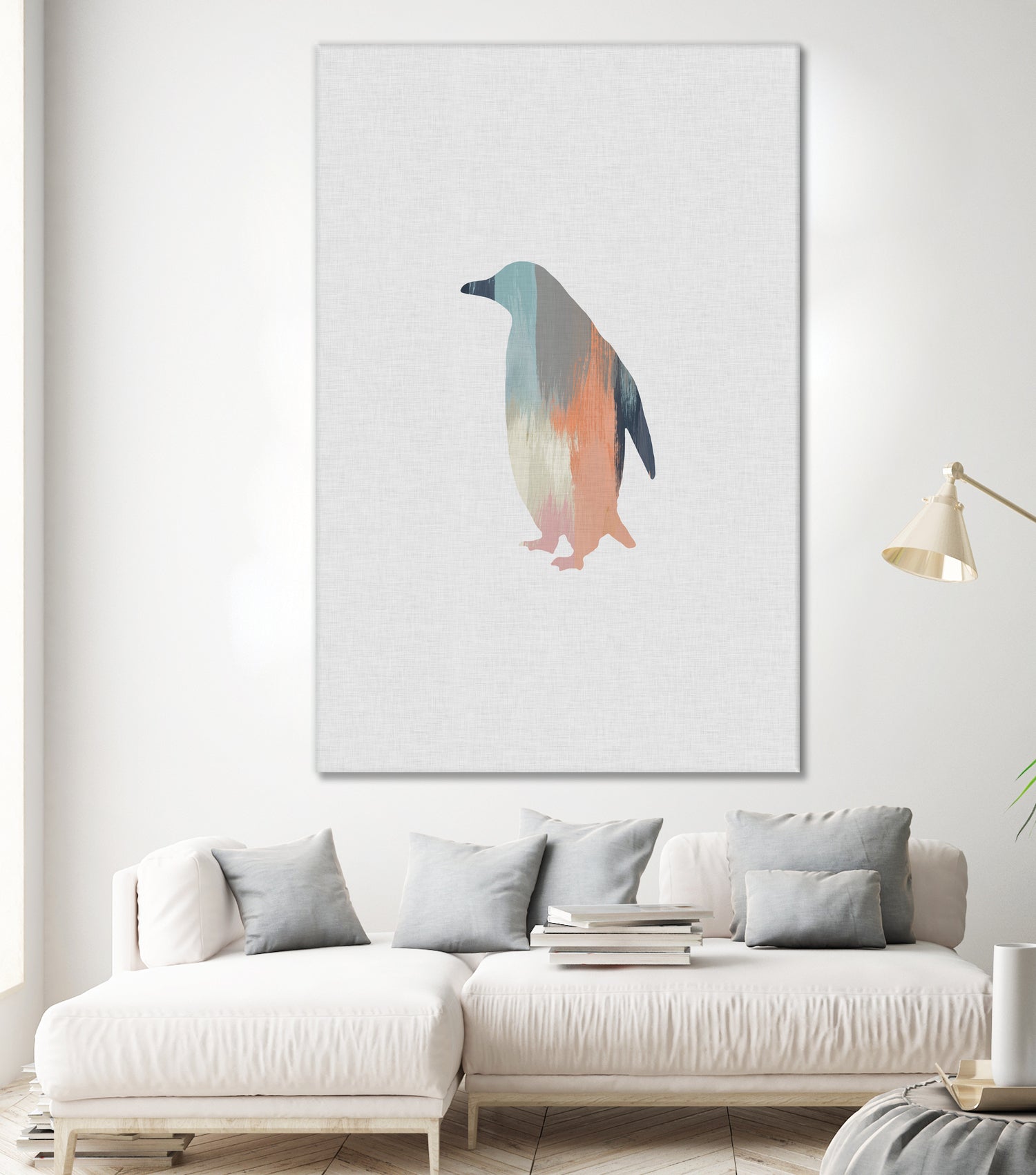 Pastel Penguin by Dana Shek on GIANT ART - white digital painting