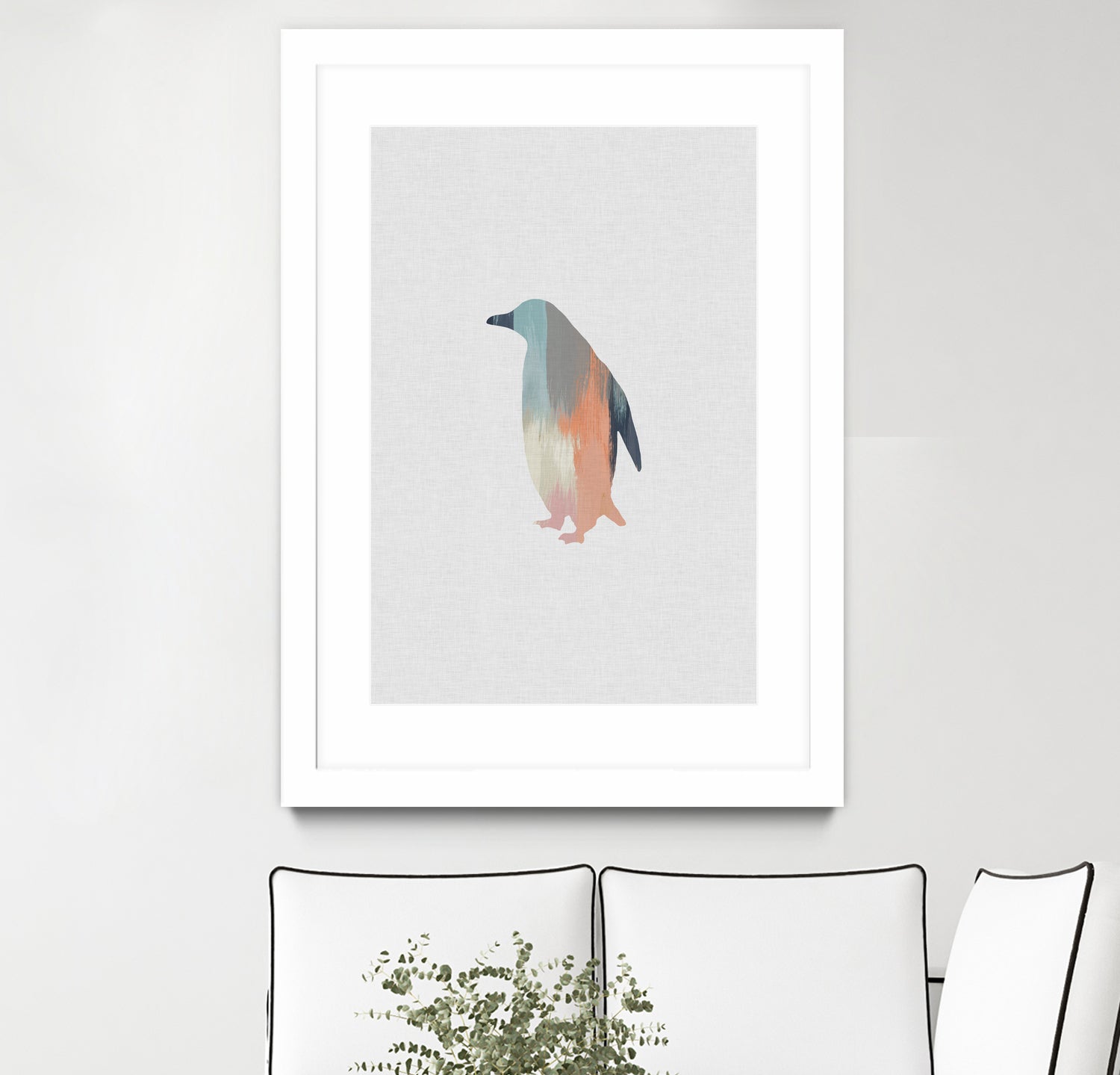 Pastel Penguin by Dana Shek on GIANT ART - white digital painting