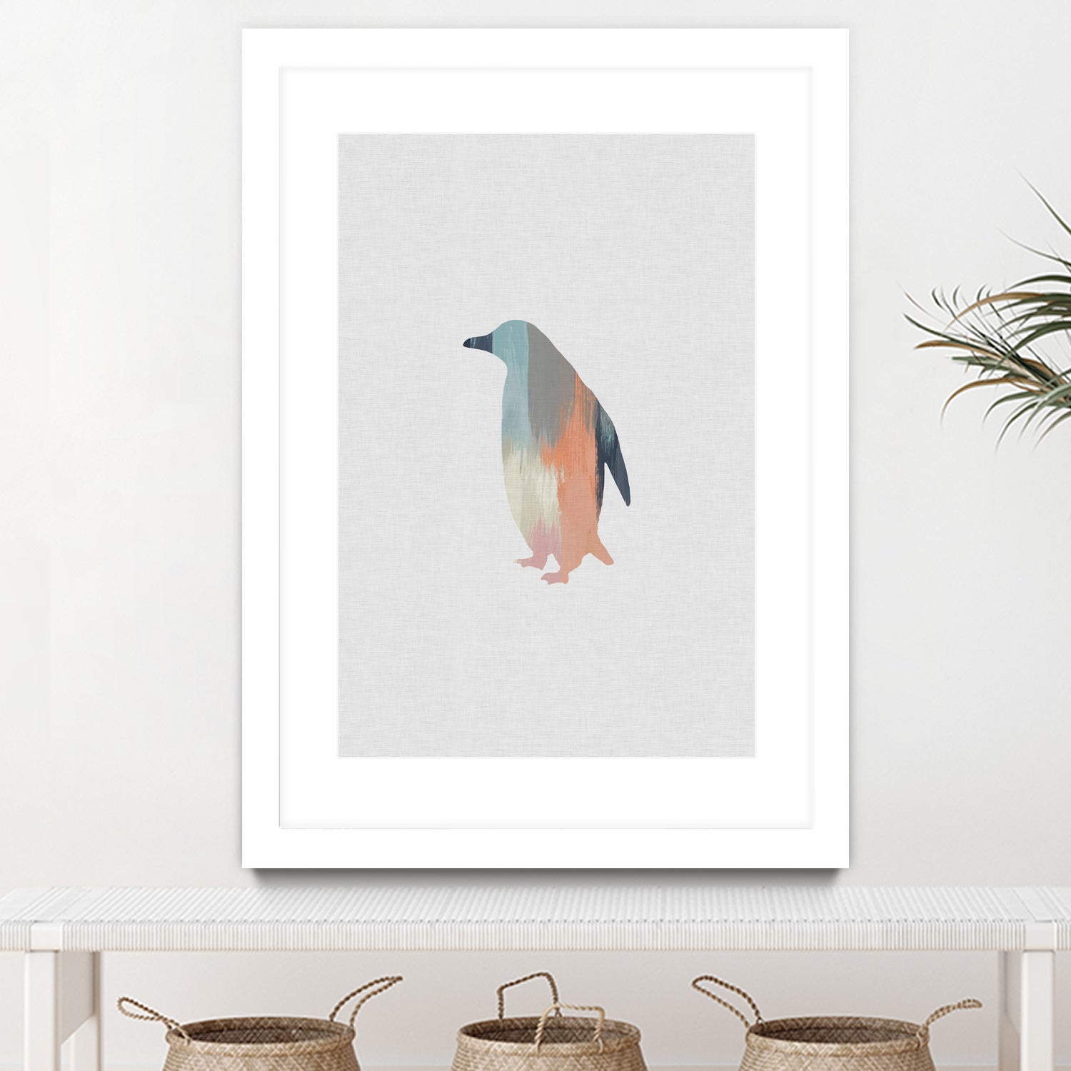 Pastel Penguin by Dana Shek on GIANT ART - white digital painting