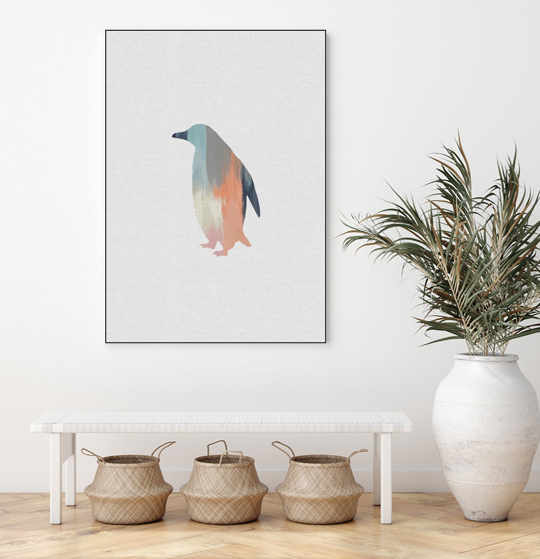 Pastel Penguin by Dana Shek on GIANT ART - white digital painting