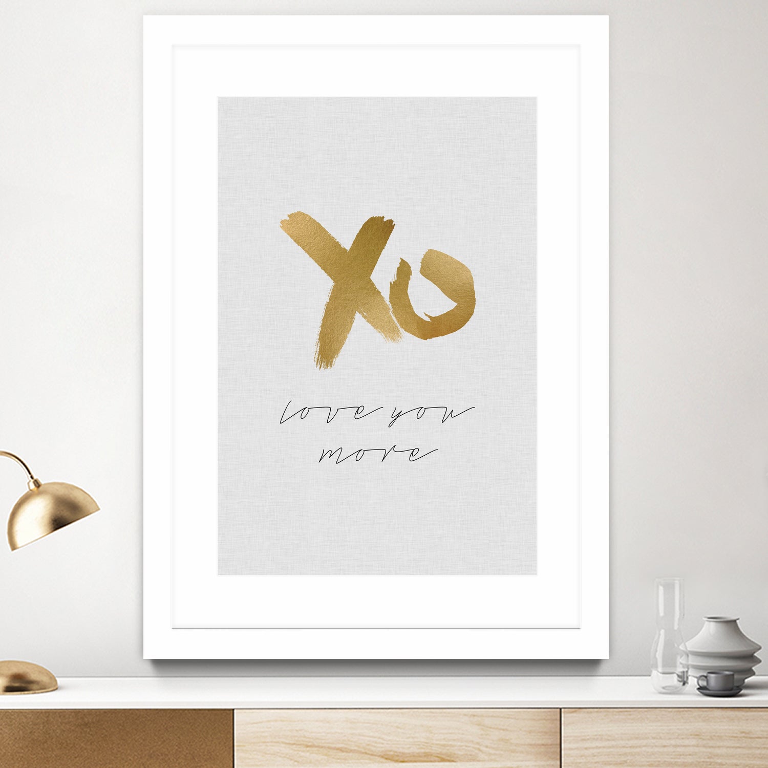 XO Love You More by Dana Shek on GIANT ART - white typography