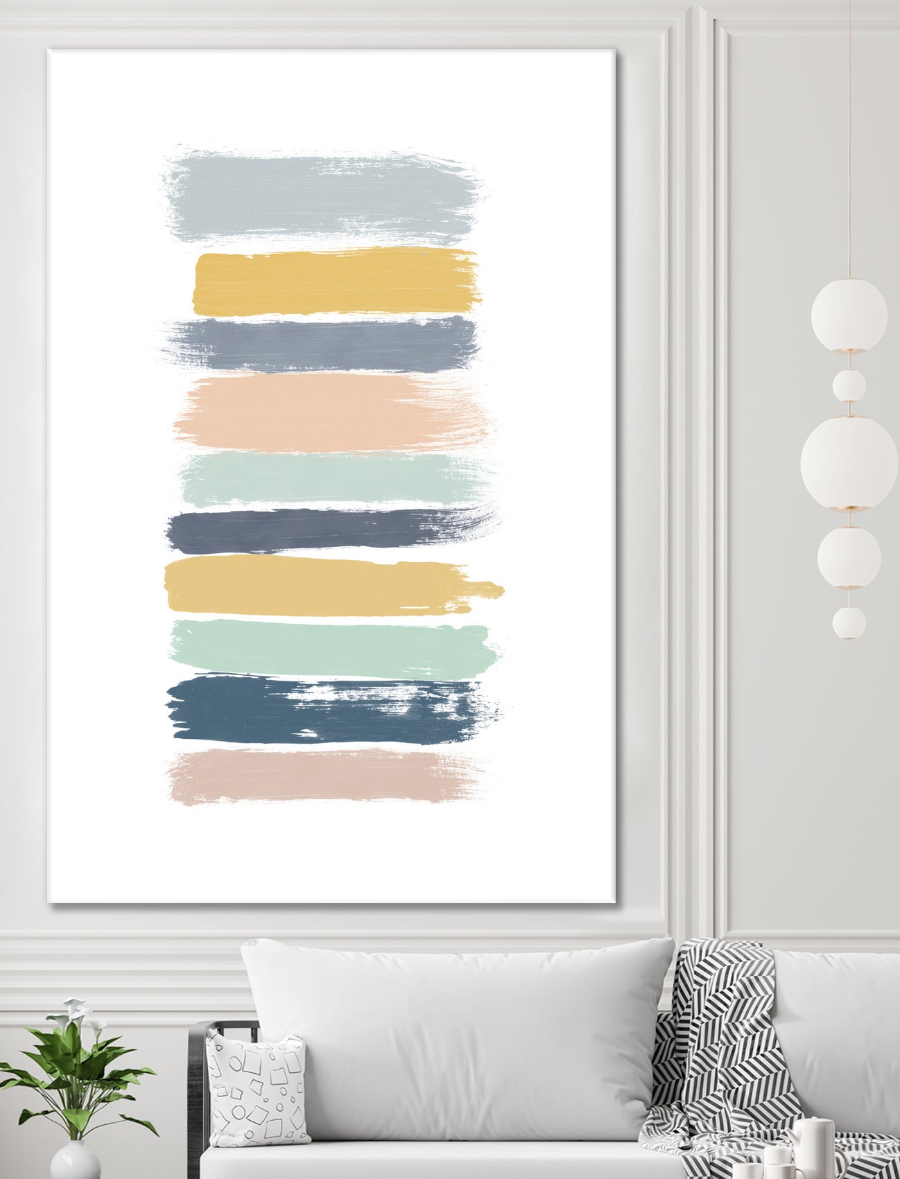 Pastel Stripes by Dana Shek on GIANT ART - white digital painting