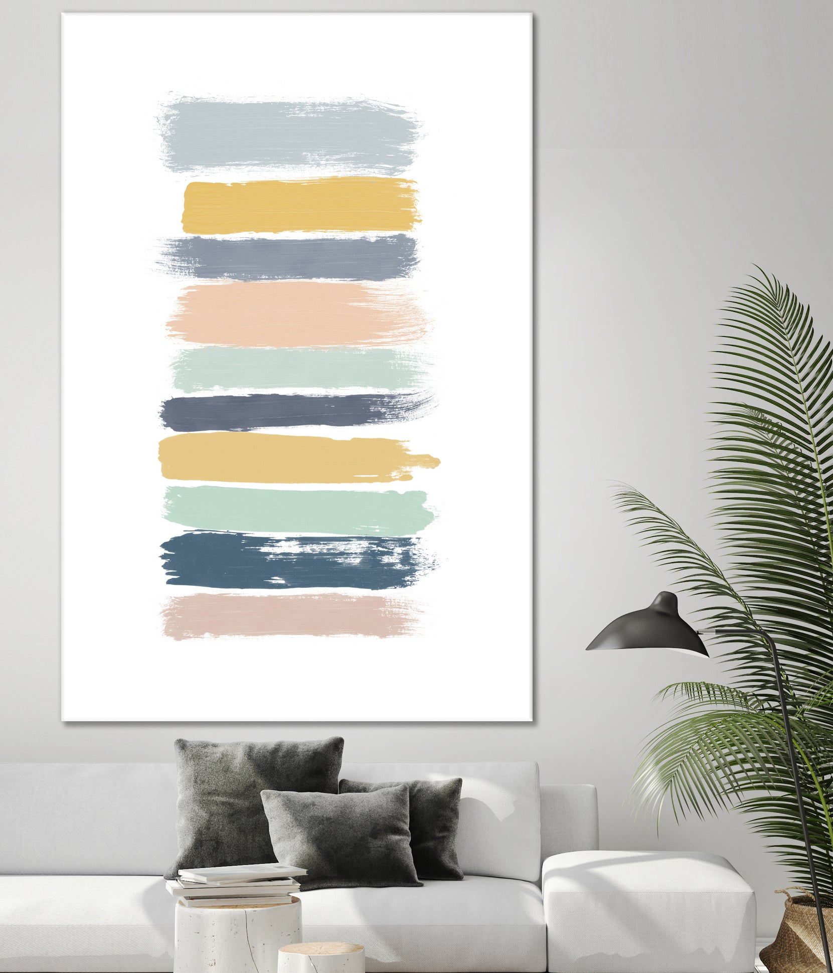 Pastel Stripes by Dana Shek on GIANT ART - white digital painting