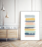 Pastel Stripes by Dana Shek on GIANT ART - white digital painting