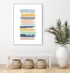 Pastel Stripes by Dana Shek on GIANT ART - white digital painting