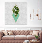 Leaves on marble by M.TERESA HERNANDEZ on GIANT ART - green digital painting