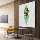 Leaves on marble by M.TERESA HERNANDEZ on GIANT ART - green digital painting