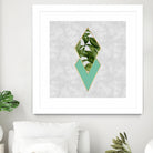 Leaves on marble by M.TERESA HERNANDEZ on GIANT ART - green digital painting