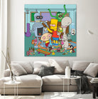 Cartoon Stoners by Proper Ganders on GIANT ART - blue vector illustration