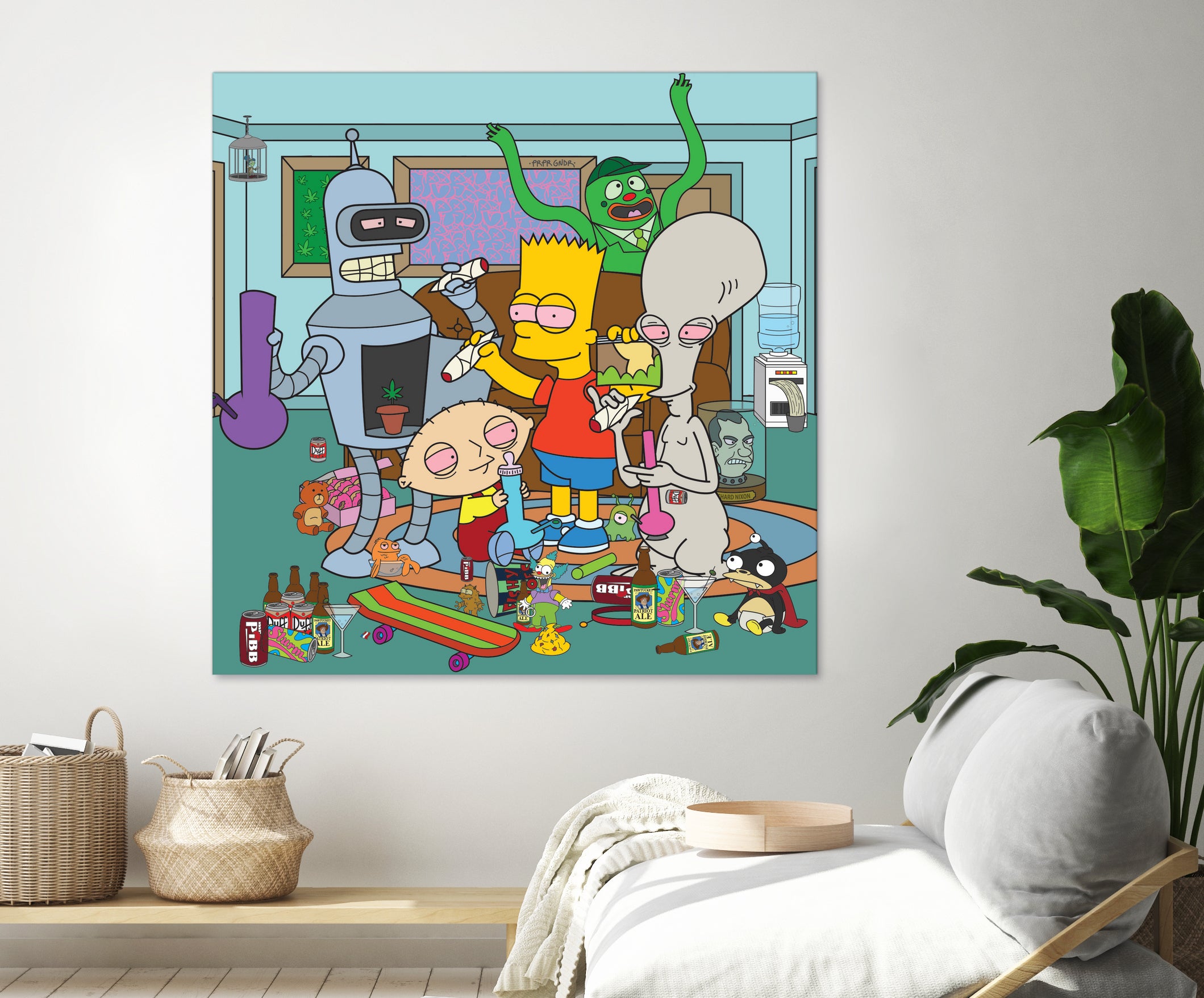 Cartoon Stoners by Proper Ganders on GIANT ART - blue vector illustration