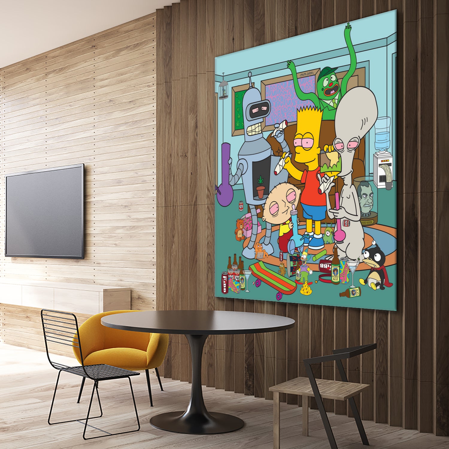 Cartoon Stoners by Proper Ganders on GIANT ART - blue vector illustration