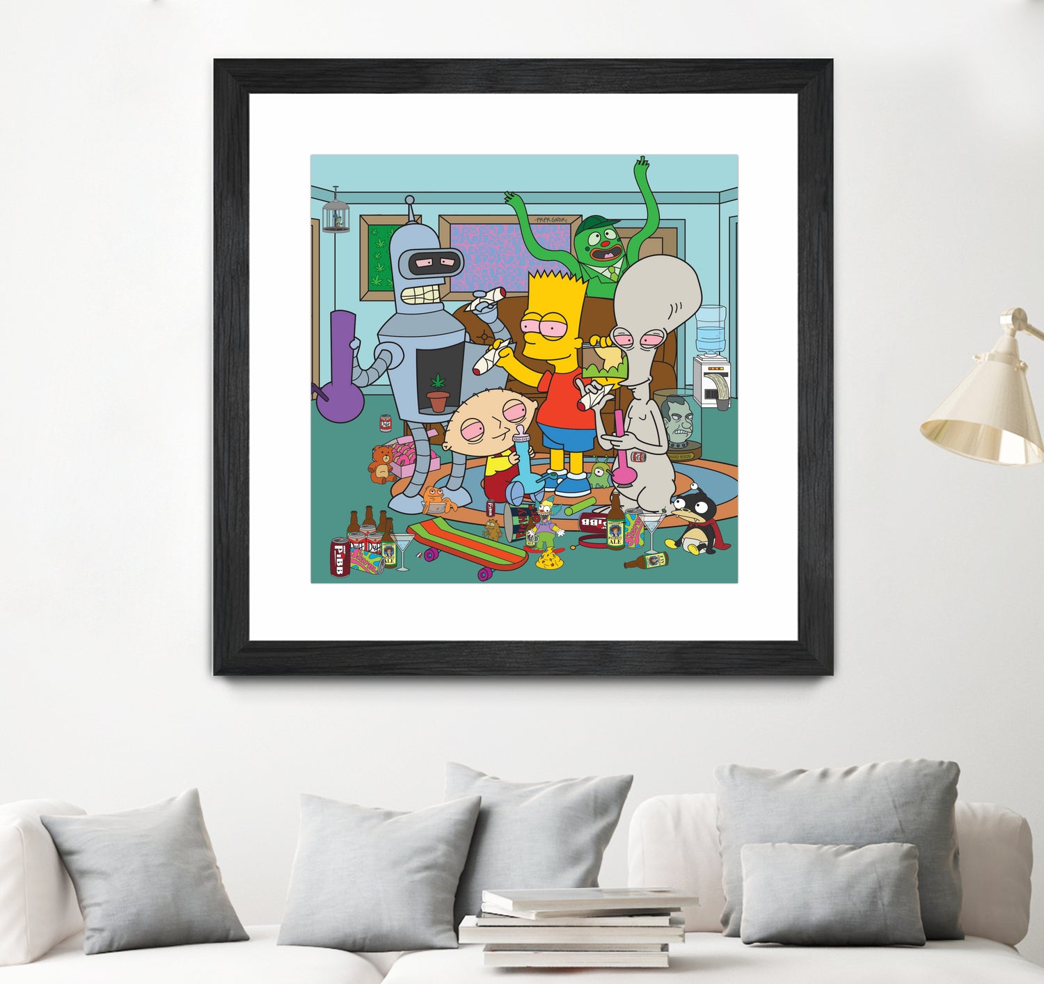 Cartoon Stoners by Proper Ganders on GIANT ART - blue vector illustration