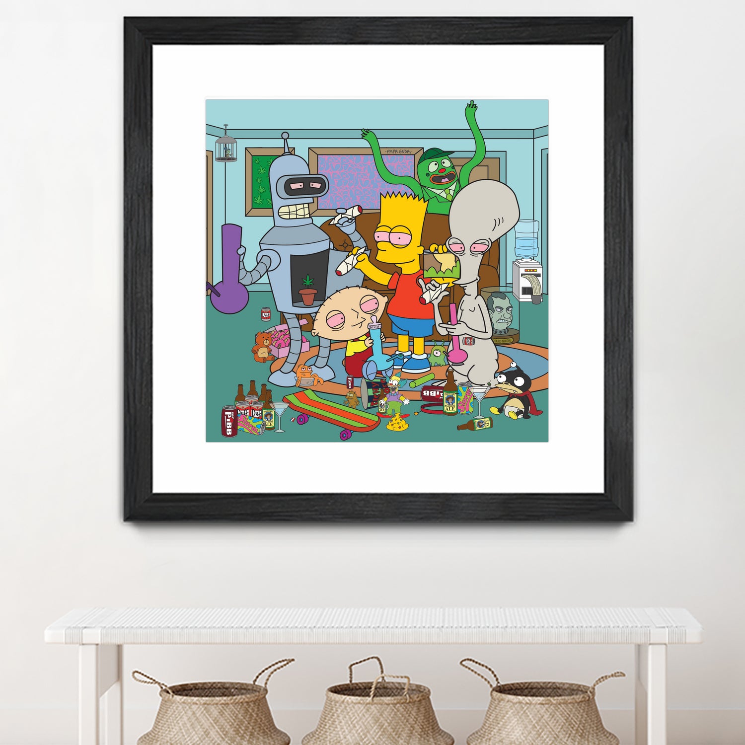 Cartoon Stoners by Proper Ganders on GIANT ART - blue vector illustration