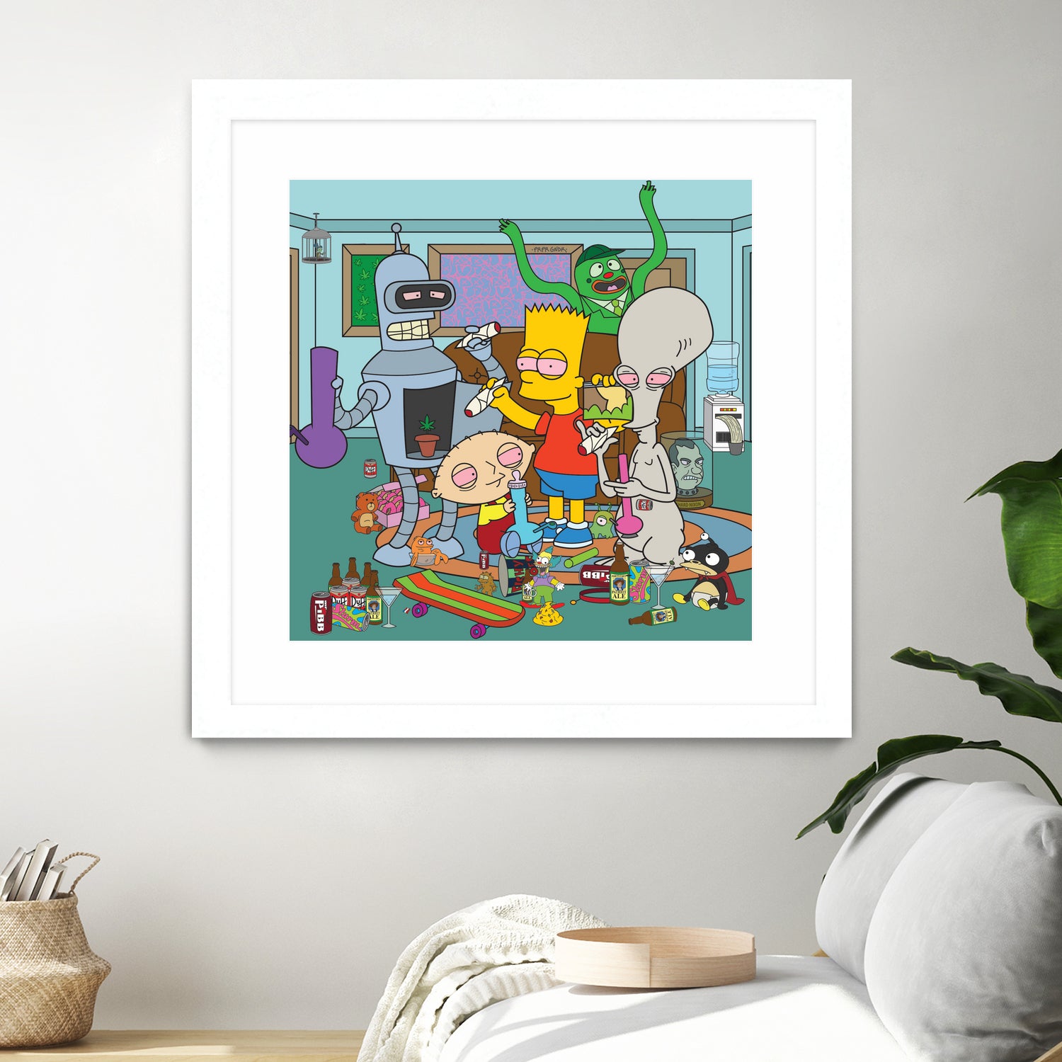 Cartoon Stoners by Proper Ganders on GIANT ART - blue vector illustration