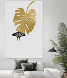 Butterfly & Monstera by Dana Shek on GIANT ART - white digital painting