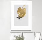 Butterfly & Monstera by Dana Shek on GIANT ART - white digital painting