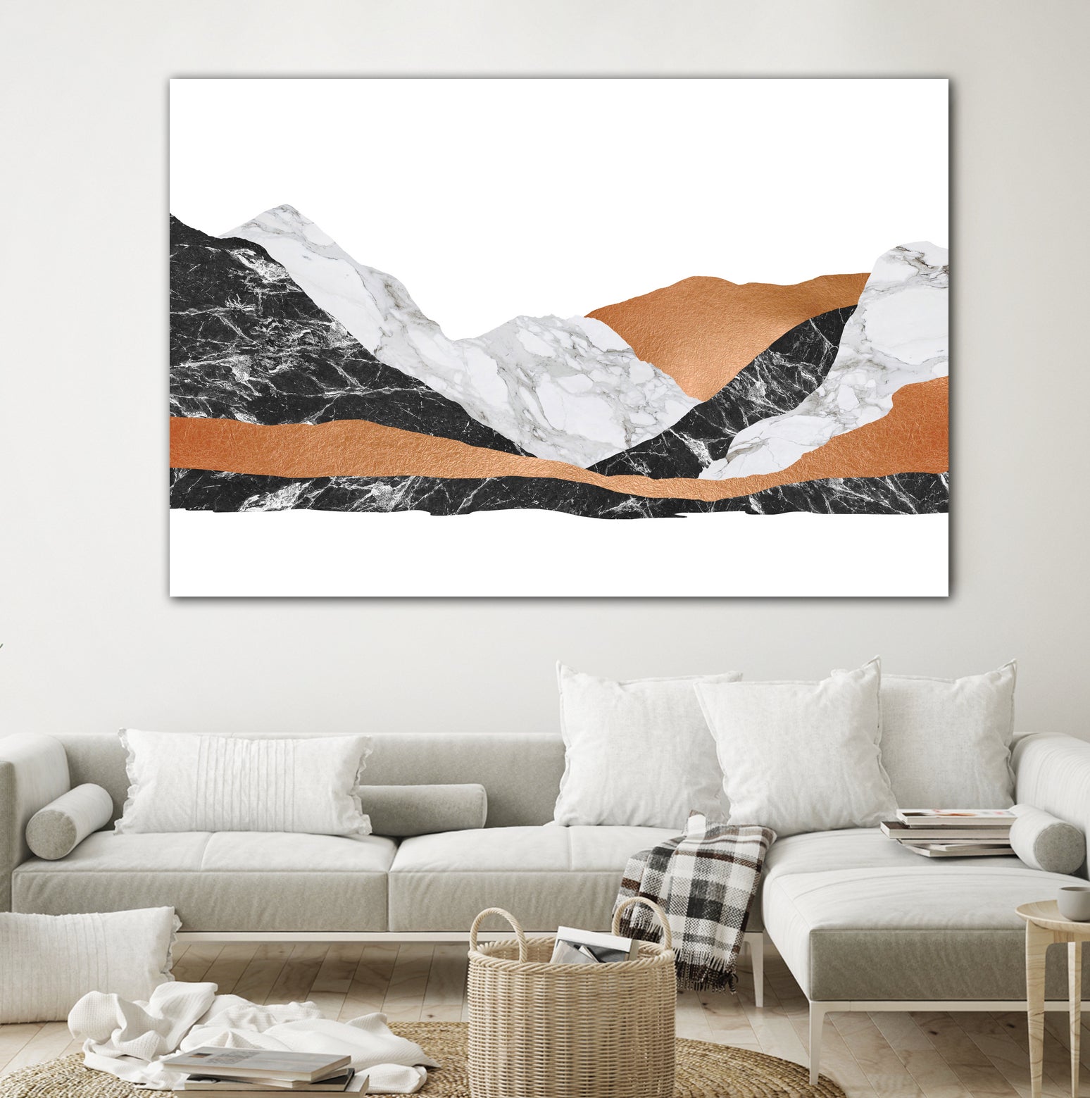 Marble Landscape I by Dana Shek on GIANT ART - white digital painting