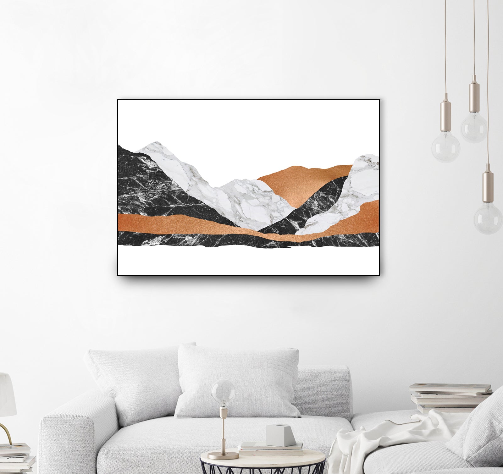 Marble Landscape I by Dana Shek on GIANT ART - white digital painting