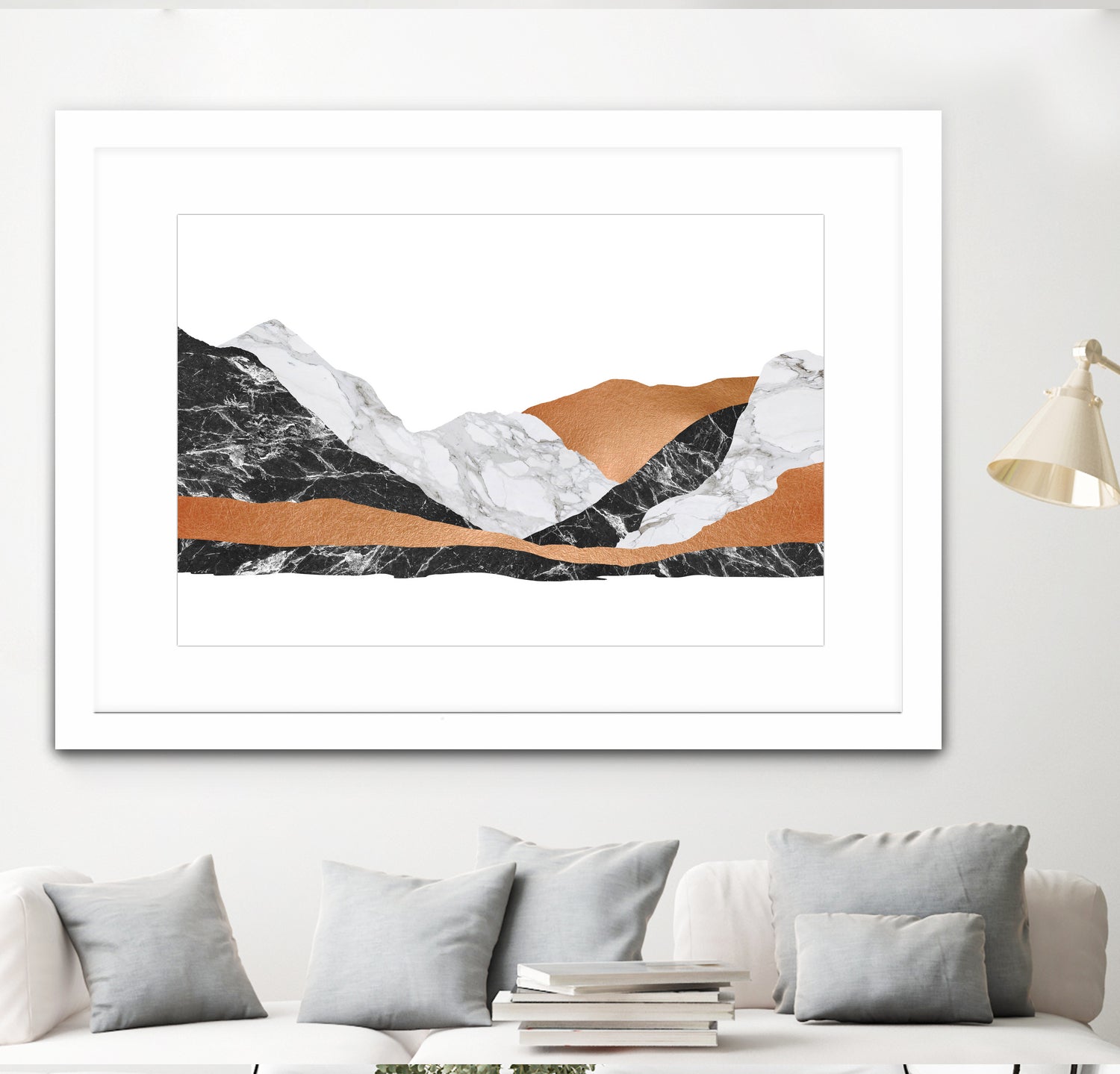 Marble Landscape I by Dana Shek on GIANT ART - white digital painting