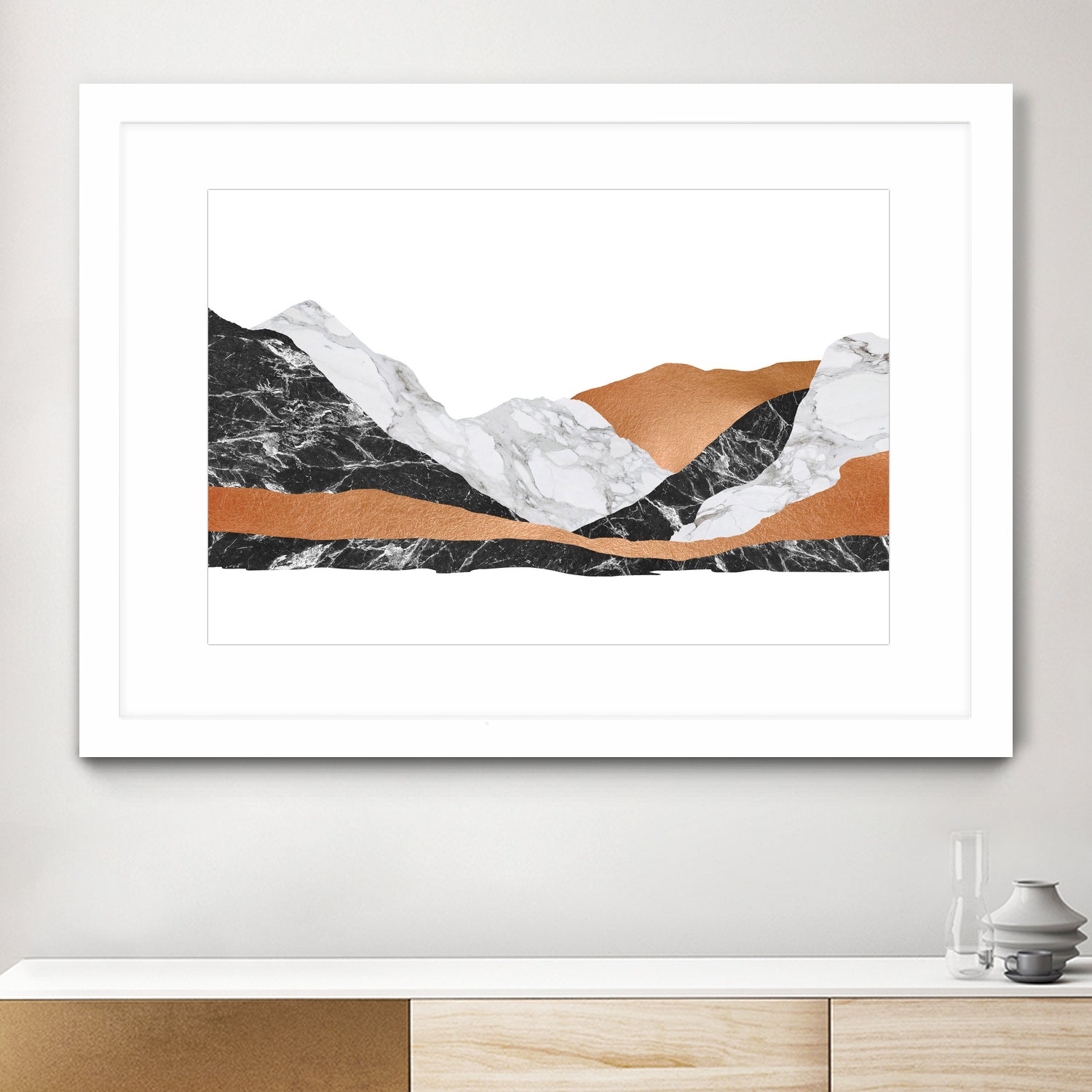 Marble Landscape I by Dana Shek on GIANT ART - white digital painting