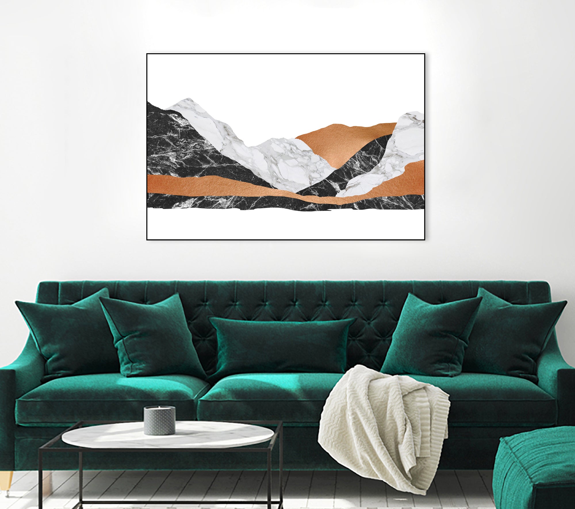 Marble Landscape I by Dana Shek on GIANT ART - white digital painting