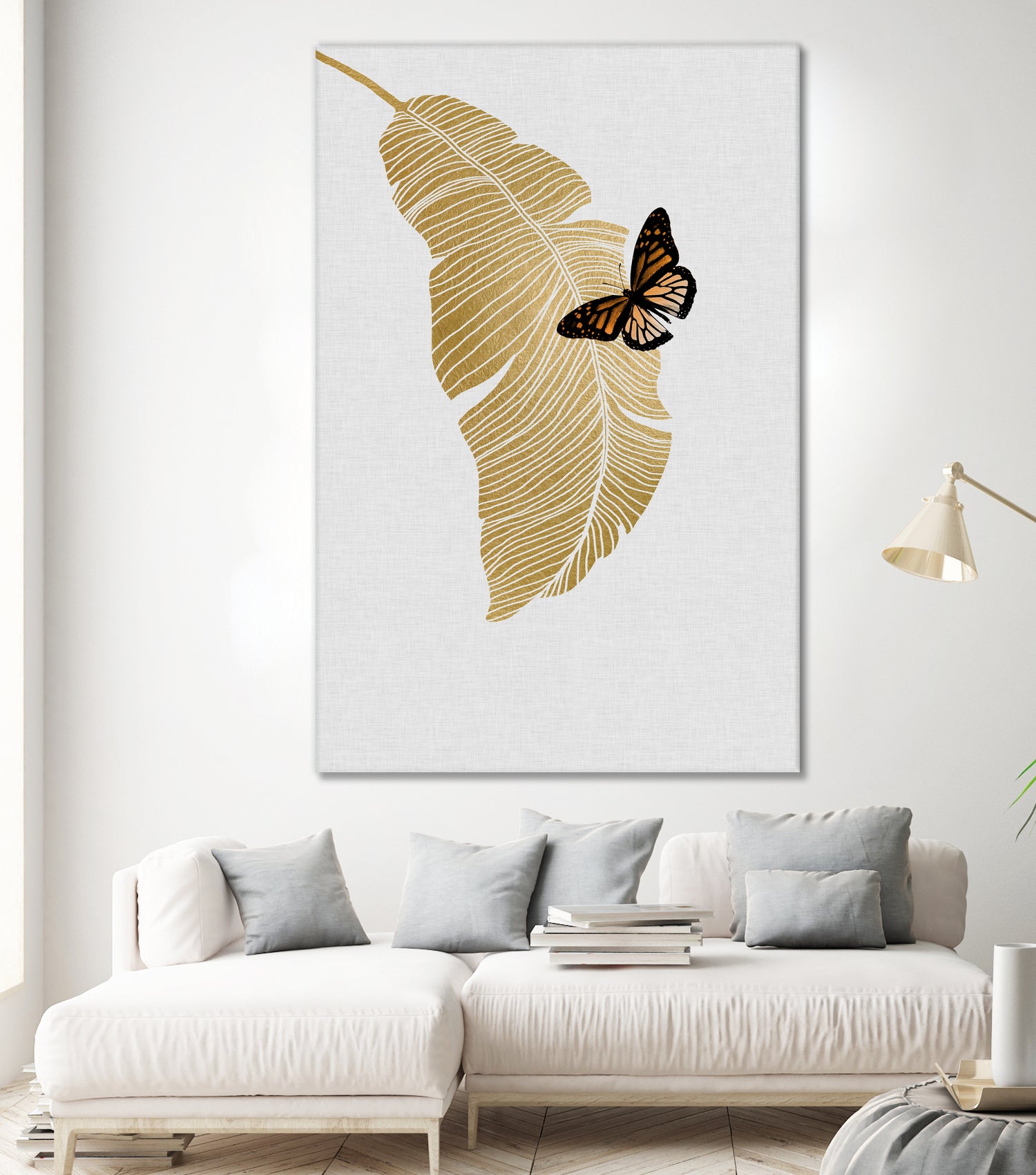 Butterfly & Palm by Dana Shek on GIANT ART - white digital painting