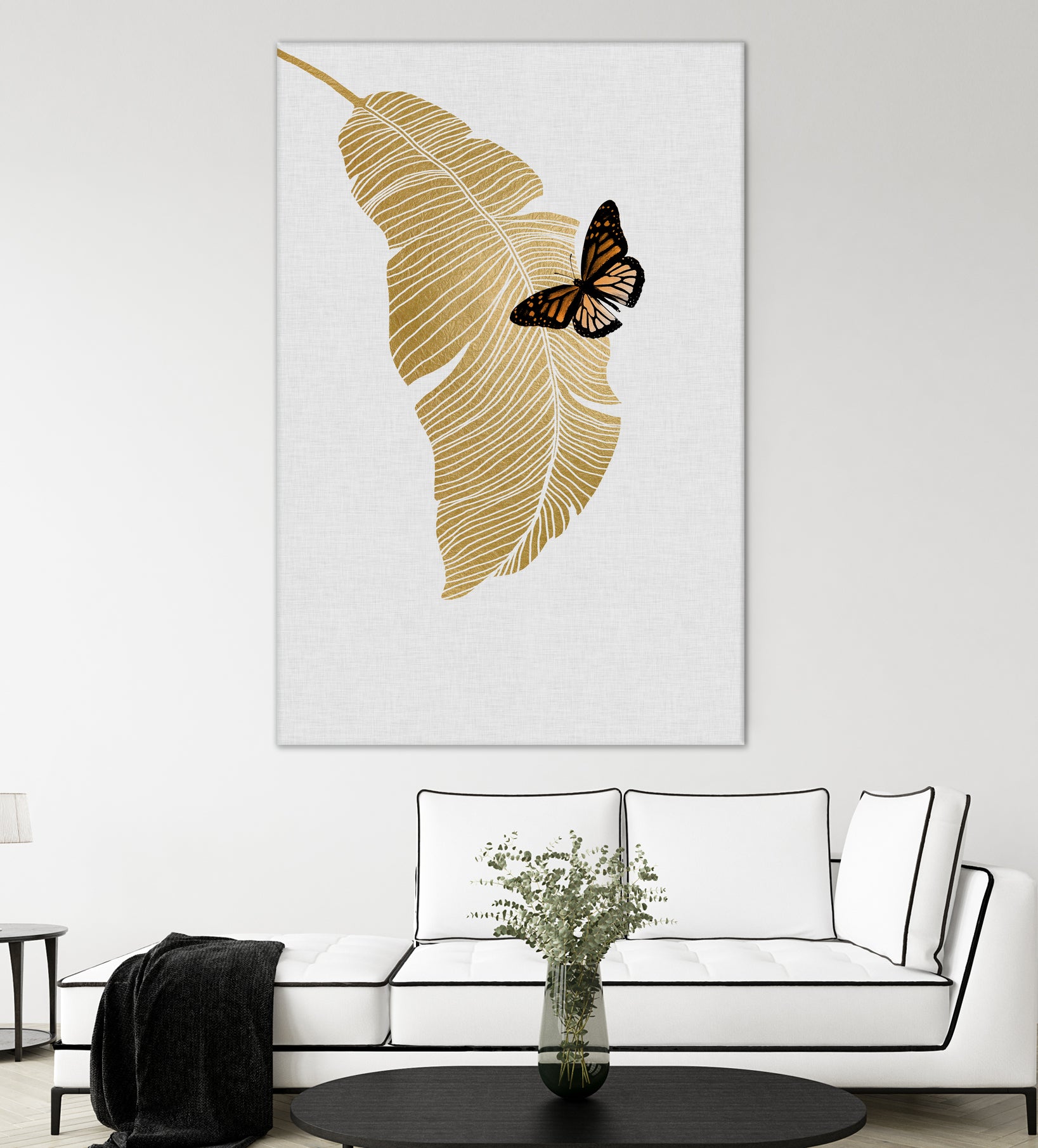 Butterfly & Palm by Dana Shek on GIANT ART - white digital painting