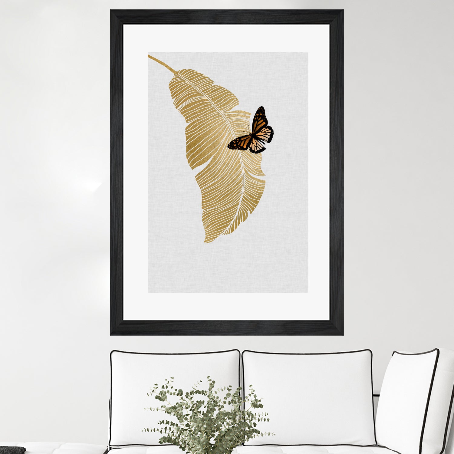 Butterfly & Palm by Dana Shek on GIANT ART - white digital painting