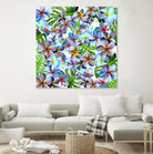 Rainbow Plumeria Pattern by Sondra Kay Neiman on GIANT ART - fuchsia photo manipulation