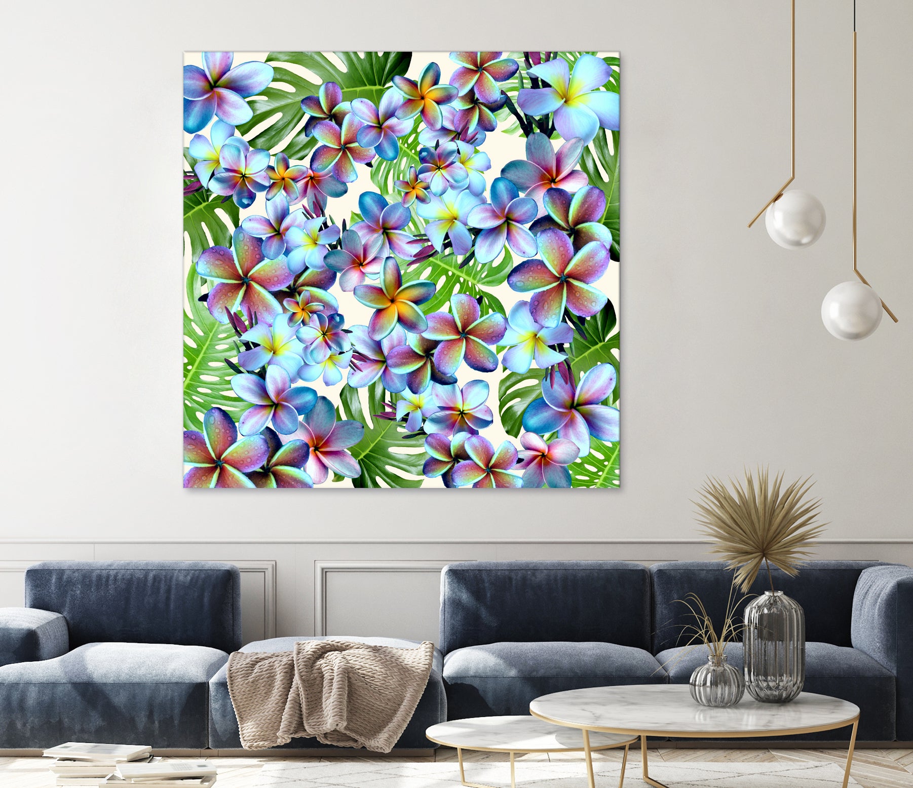 Rainbow Plumeria Pattern by Sondra Kay Neiman on GIANT ART - fuchsia photo manipulation