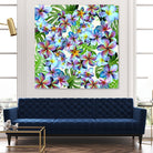 Rainbow Plumeria Pattern by Sondra Kay Neiman on GIANT ART - fuchsia photo manipulation