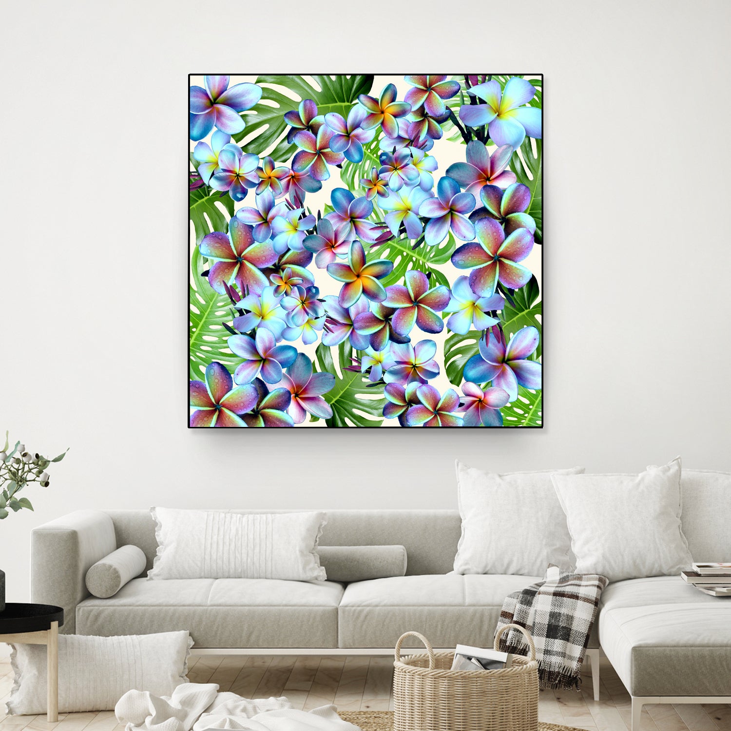 Rainbow Plumeria Pattern by Sondra Kay Neiman on GIANT ART - fuchsia photo manipulation