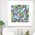 Rainbow Plumeria Pattern by Sondra Kay Neiman on GIANT ART - fuchsia photo manipulation