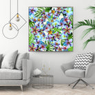 Rainbow Plumeria Pattern by Sondra Kay Neiman on GIANT ART - fuchsia photo manipulation