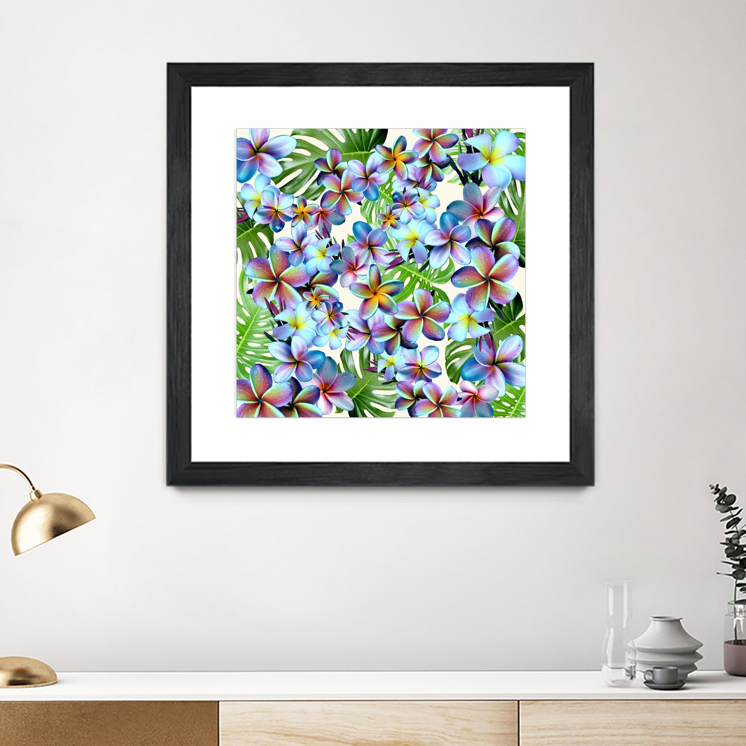 Rainbow Plumeria Pattern by Sondra Kay Neiman on GIANT ART - fuchsia photo manipulation