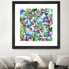 Rainbow Plumeria Pattern by Sondra Kay Neiman on GIANT ART - fuchsia photo manipulation