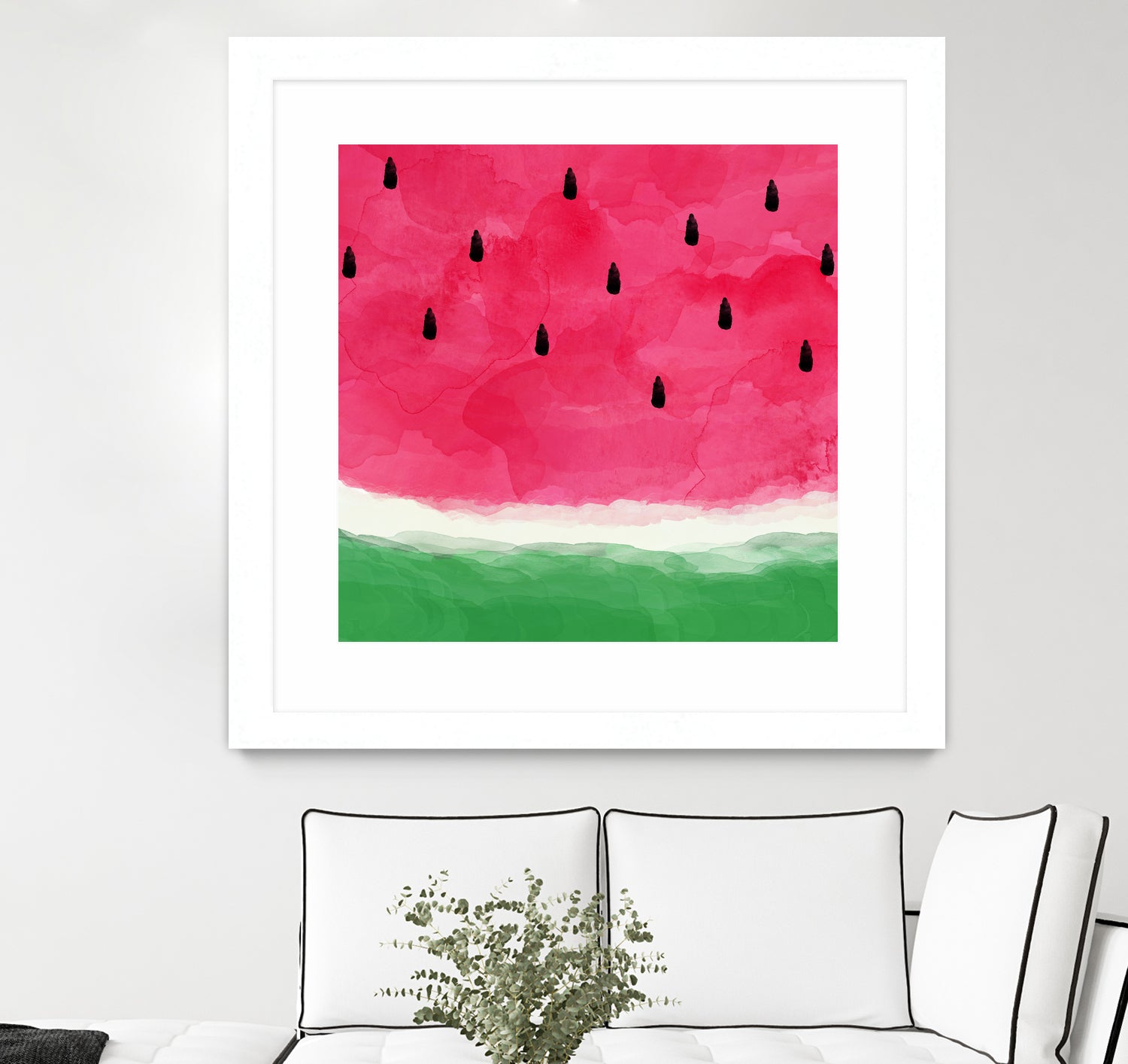 Watermelon Abstract by Dana Shek on GIANT ART - white digital painting