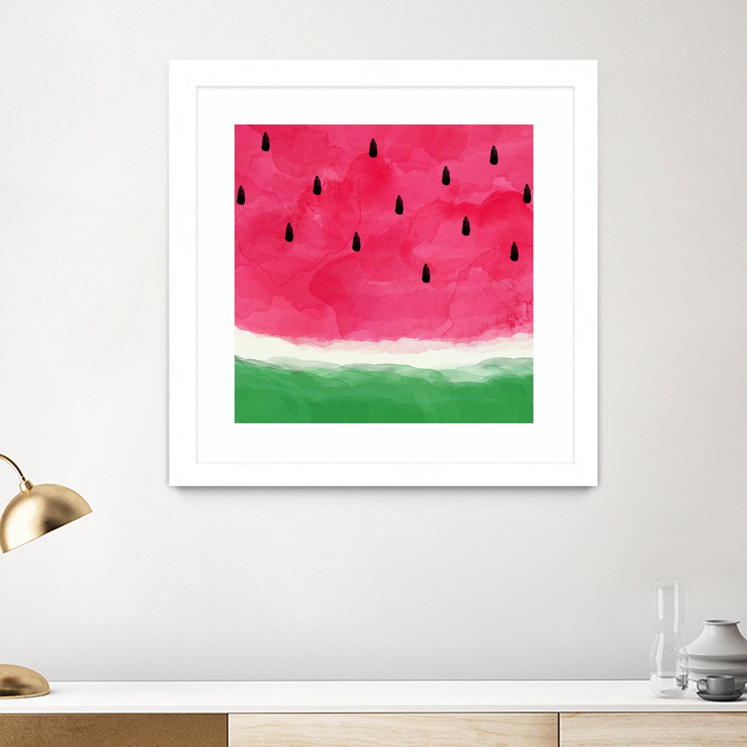 Watermelon Abstract by Dana Shek on GIANT ART - white digital painting