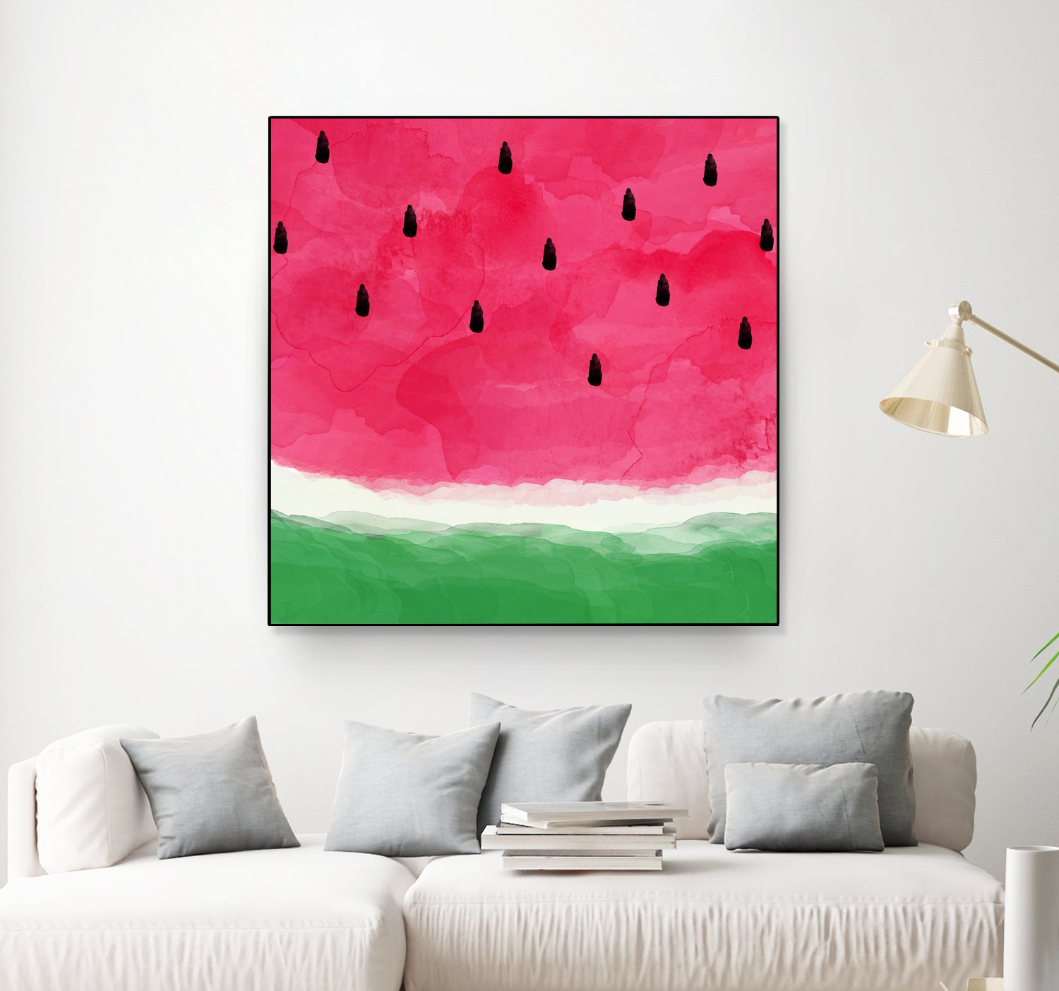 Watermelon Abstract by Dana Shek on GIANT ART - white digital painting