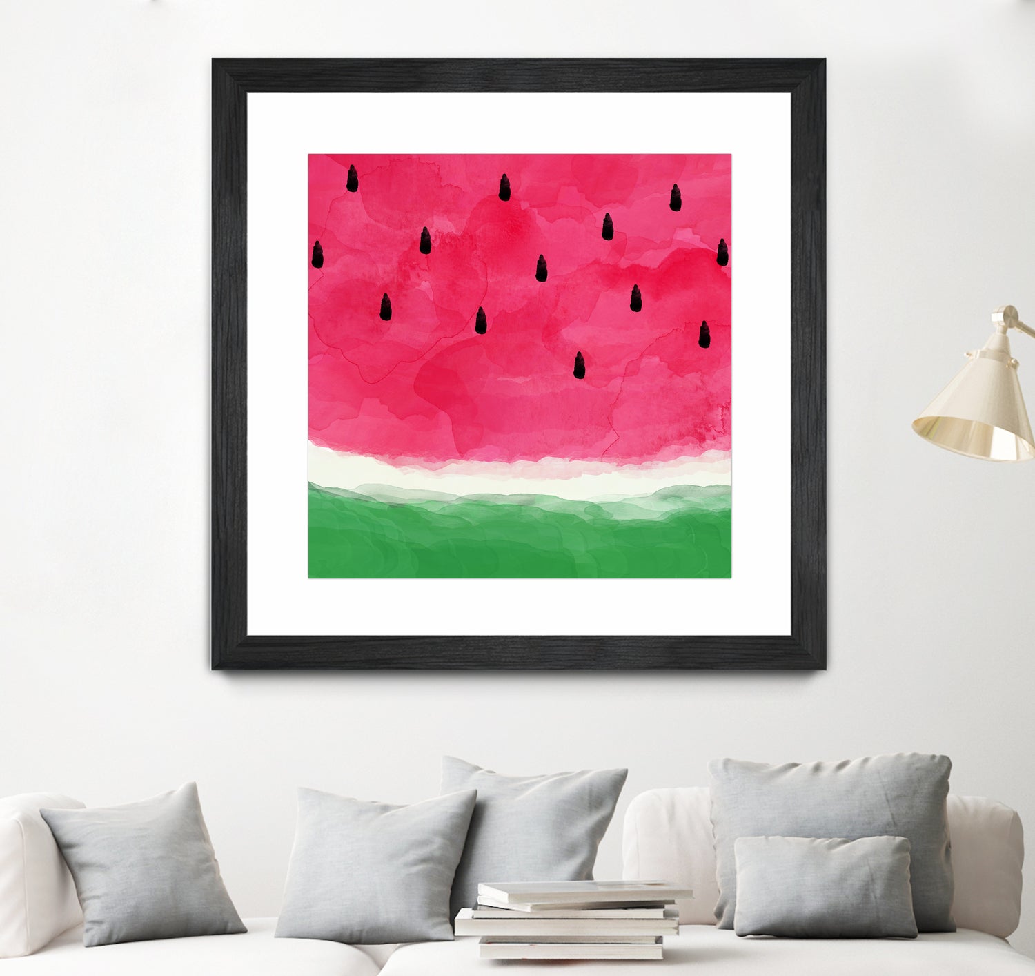 Watermelon Abstract by Dana Shek on GIANT ART - white digital painting