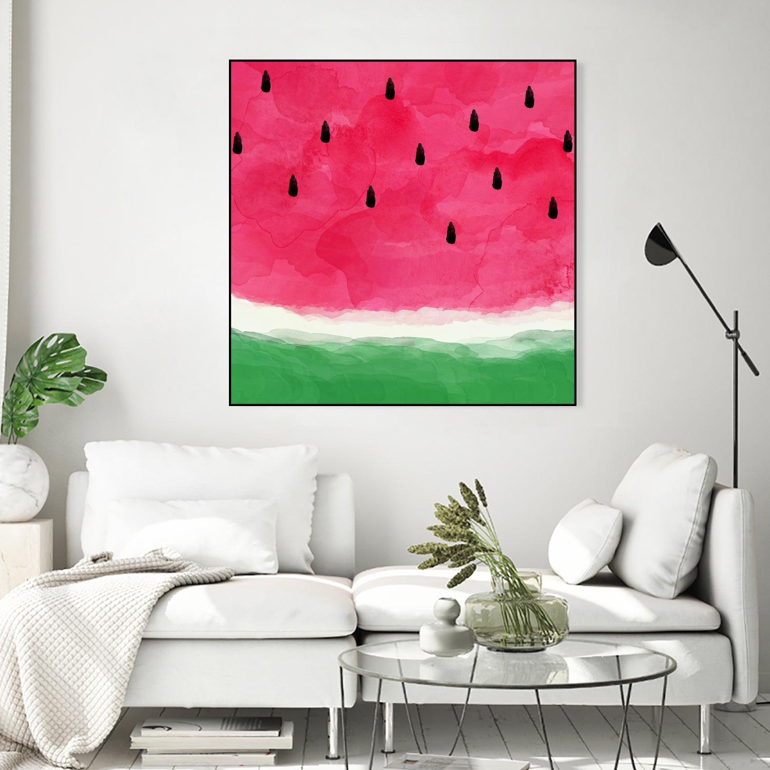 Watermelon Abstract by Dana Shek on GIANT ART - white digital painting